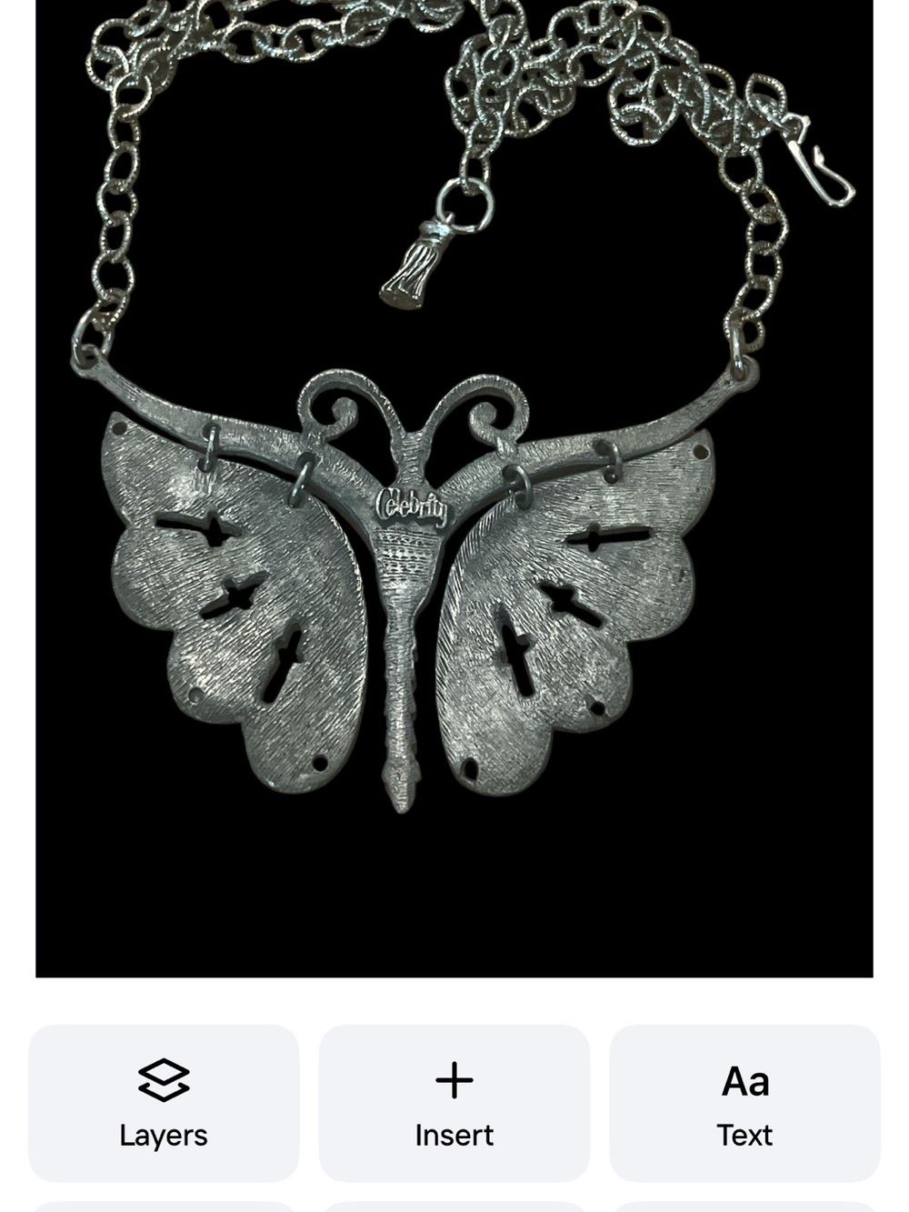 Vintage Celebrity butterfly necklace - Picture 6 of 6